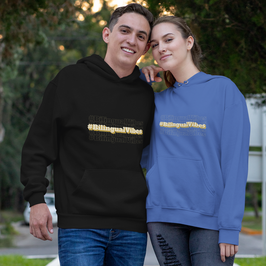 Bilingual Vibes Genderless Hooded Sweatshirt