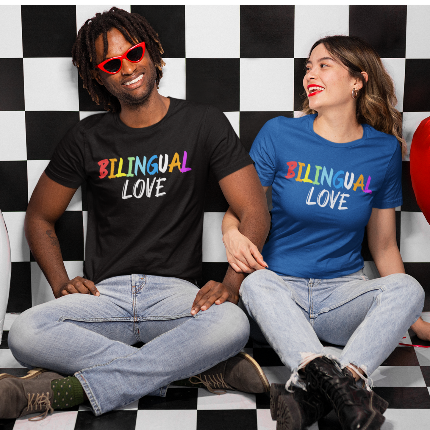 Bilingual Love Genderless Jersey Tee